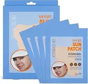 SHIONLE 4 Pack Sun Protection Under Eye & Cheek Patch for Golf & Outdoor Sports Activities Sunblock Shield Suncreen Tape Facial Sticker UV Block Sheet with Moisturizer - All Skin Type