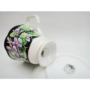 【拾年之路】 英國製Royal Albert皇家亞伯特Purple Violet紫羅蘭系列咖啡杯+盤(免運)