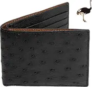 [HATA] Men Alligator Bifold Leather Wallet Crocodile Belly Hornback RFID Blocking Handmade by Vietnamese, A- Wallet-Gift Box, Vintage