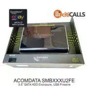 AcomData SMBXXXU2FE-BLK 3.5 SATA HDD Ext. Enclosure USB FireWire400 Black