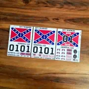 1:10 Scale GENERAL LEE DUKE OF HAZZARD Full Decals Stickers Kit Tamiya HPI Cut