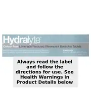 Hydralyte Effervescent Electrolyte Tablets Colour Free Lemonade 20 Pack