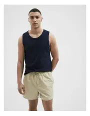[Unison] Rib Singlet in Navy