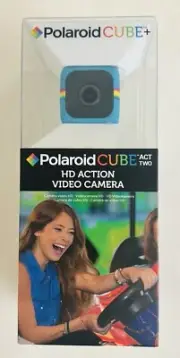NEW Polaroid Cube+ ACT TWO HD Action Video Camera Blue SEALED NEW IN BOX NWT
