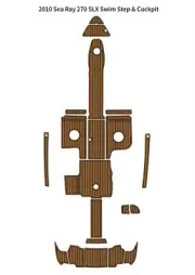 2010 Sea Ray 270 SLX Swim Platform Cockpit Pad Boat EVA Foam Teak Floor Mat