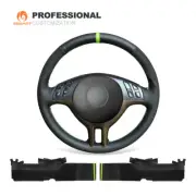 DIY Suede Leather Steering Wheel Cover Wrap Leather for BMW 3 Series E46 X5 A101