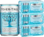Fever-Tree Mediterranean Tonic Water, Premium Quality Sparkling Drink Mixer, Natural Ingredients & Flavours, 150mL (Pack of 24 Cans)