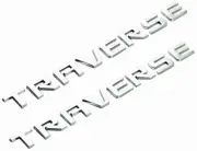 2x Fits 2009-2017 TRAVERSE Emblem Door & Liftgate Badge Silver