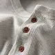 【H&J】△▼☒華夫格亨利領男士純色寬松針織套頭打底衫休閑長袖T恤