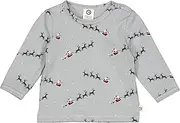 [müsli] Baby Boys Santa L/S T-Shirt, Jasmine Blue/Mystery Blue/Balm Cream