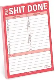 1-Count Knock Knock Get Shit Done Sticky Notes - Great Big Sticky Notes & Large to Do List Note Pad, 4 x 6-inches