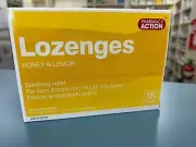 Honey And Lemon Lozenges - 16 Sore Throat Antibacterial Lozenge "EXP 07/25"