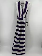 Dolce & Gabbana Monte Carlo Exclusive Je’ Taime Purple White Stripe Wrap Midi 38