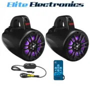Boss Audio B40RGB 4" 500W Marine Boat Amplified Bluetooth RGB Speakers