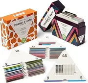 Think Tank Scholar Triangle Math 752 Equations, All Facts 0-12 Box Set Addition, Subtraction, Multiplication, Division Flash Cards: Kindergarten, 1ST, 2ND, 3RD, 4TH, 5TH, 6TH Grade - Has Three Corners