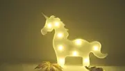3D Unicorn LED Lamp Decoration Unicorn Body White