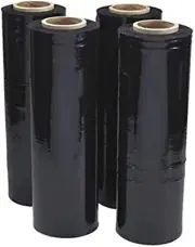 Black Stretch Film 500Mm X 400M Pallet Shrink Wrap Hand Roll for Boxes/Cartons [