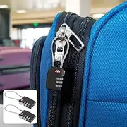 FwQoFvk 2Pcs Cable Luggage Locks,Sturdy Luggage Suitcase Baggage Locks,Stylish Shackle Combination Locks,Easy to Use Suitcase Luggage Bag Lockers,Travel Locks for Suitcase, Backpack