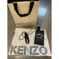 在飛比找蝦皮購物優惠-Kenzo 全新正品 眼睛 手機殼 皮套x斜背鍊子 法國🇫🇷