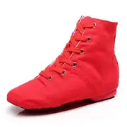 YOYODANCE Lace-up Canvas Dance Shoes Flat Practice Dancing Jazz Boots for Men