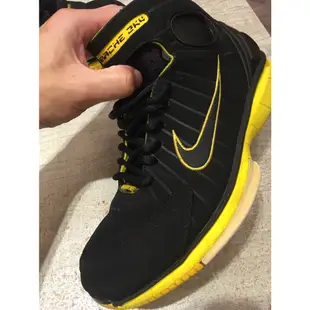 Nike ZOOM Huarache 2k4 Kobe 籃球鞋 黑黃配色 US8 八成新