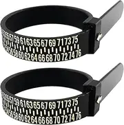 QWLWBU 2Pcs Reusable Finger Size Gauge Jewelry Sizing Tool Sizer Measuring Tool Ring Sizer Clear and Accurate Jewelry Sizing Tool (blacksize:1.61-2.99inchundefined:1.61-2.99inch)