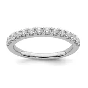0.50ct. CZ Solid Real 14k White Gold Wedding Band Ring