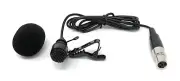 Lavalier Lapel Mic for SHURE Wireless w/ 4 pin XLR Connector Metal Mic&Clip