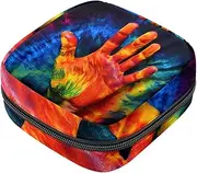 Period Bag,Sanitary Napkin Storage Bag,Abstract Tiedye Swirl,Tampon Holder for Purse