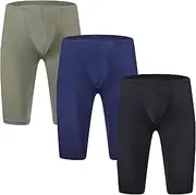 [YUFEIDA] Men's Compression Half Tights Leggings Sheer Swimwear Shorts Trunks Pant