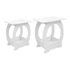 Side Table Coffee Desk Storage Shelf NightStand for Balcony Hallway Apartment
