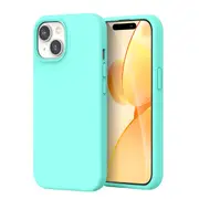 ZUSLAB for Apple iPhone 15 Plus Case Liquid Silicone Anti-Scratch Gel Rubber Shockproof Protective Cover with Soft Microfiber Lining (2023) - Mint Green