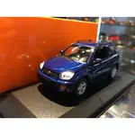 吉華科技@1/43 MINICHAMPS TOYOTA RAV 4 2000 DARK BLUE METALLIC