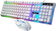 SEWACC Ergonomic Wired Keyboard Mouse Set Backlit Gaming Keyboard Computer Led Breathing Mouse Material Anti-Slip Design