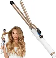 3/4 Inch Extra Long Barrel Curling Iron,Long Barrel Curling Wand Dual Voltage, Ceramic Tourmaline Coating with LCD Display, Hair Curler Iron with 4 Heat Setting