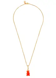 Crystal Haze Nostalgia Bear 18kt Gold-plated Necklace - Red ONE SIZE