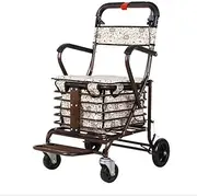 Walkers, Rollators/Walking Frames Walker rollator/Walking aid/Walker rollator for Elderly Shopping/Trolley for Elderly Portable red Buckle Old Walker rollator Foldable Disabled Trolley Scooter Helper