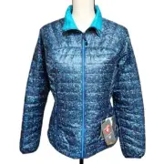 Eddie Bauer First Ascent Jacket Ignitelite Reversible Primaloft Women Blue SMALL
