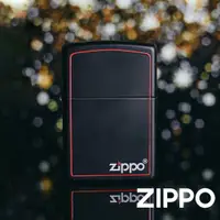 在飛比找蝦皮商城優惠-ZIPPO 紅框黑啞漆防風打火機 經典素面 官方正版 現貨 