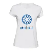 Star Of David Hanukkah Jewish Festival White Ladies Women T Shirt Tee Top Female