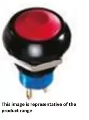 Apem PUSH BUTTON SWITCH 5A Momentary SPST IP67, Panel Mount, Solder ORANGE