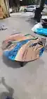 Handmade Blue Epoxy Custom Table – Modern Resin River Table for Dining table top