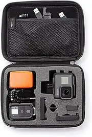 Amazon Basics Small Carrying Case for GoPro And Accessories - 22 x 18 x 6 cm, Black