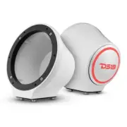 DS18 EN-JS6/WH 6.5" Universal Flat Mount for Speakers Kick Panel RGB LED Lights