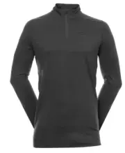 Oakley Golf Men's Gravity Range Quarter Zip Pullover - Blackout Heather