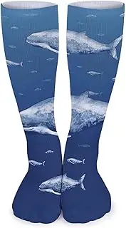 [GHBNK] Xmas Snowman Crew Athletic Socks Soft Breathable Socks Winter Warm Stockings for Women Men