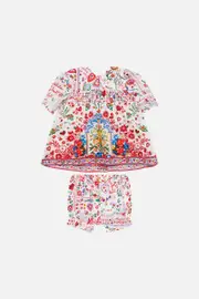 BABIES PUFF SLEEVE TOP AND BLOOMER SET FAITH, LUCK & JUSTICE