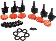 CORHAD Guitar Tuning Keys 6 Pack Acoustic Guitar Tuning Pegs Sealed Tuners 3l Metal Buttons Replacement for Worn Enhance Appearance Installation Kit
