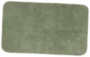 Cabernet Deep Fern Green 30" x 50" Nylon Washable Checkered Bath Rug - Soft,