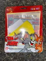 Tom & Jerry Cartoon Face Mask New In Package Kids Germs Washable Mask Reusable